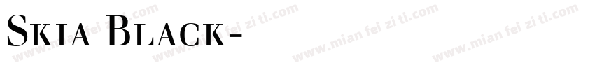 Skia Black字体下载字体转换